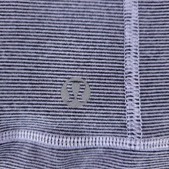 Lululemon Stride Jacket Size 6 Lilac Heathered Coal Wee Stripe Full Zip Hoodie - Picture 10 of 16